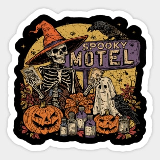 Witch Motel Halloween Spooky Retro Vintage Halloween Sticker